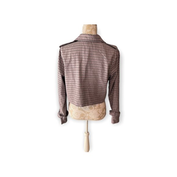 Wild Fable Light Jacket in purple and black plaid style colors in a size large. - Picture 3 of 8